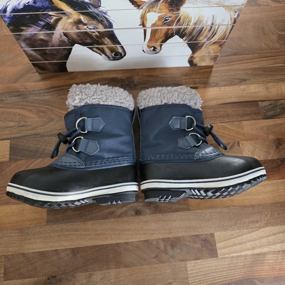 Sorel Boys Girls Little-big Kid Yoot Pac Nylon Snow Boot in Blue Size 10 - Picture 4 of 12